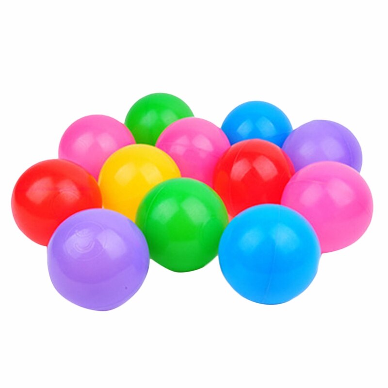 100 stuks kleurrijke ballen van zacht plastic in de vorm van een oceaanbal, grappig speelgoed voor baby's en kinderen in de vorm van een zwemput.: Default Title