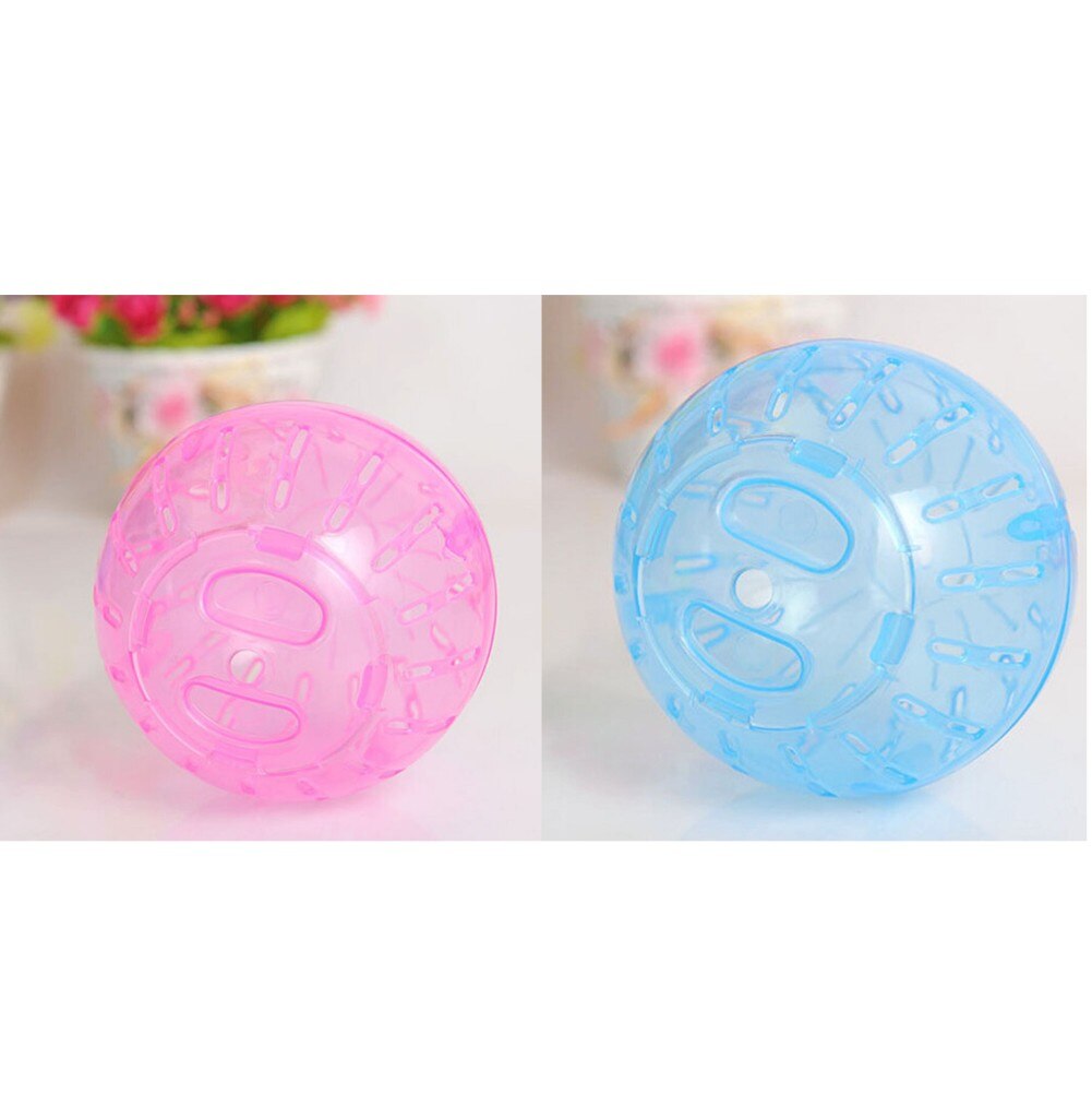 1pc hamster bold rotte legetøj kæledyr chinchilla bold hamster gerbil rotte jogging motion boldbur mini-trav legetøj hamster produkter: Rød og blå