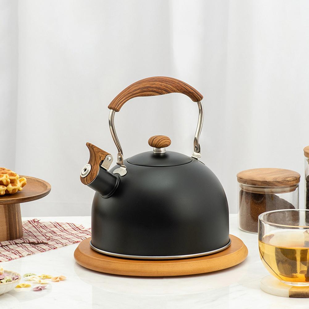 2.5L Stainless Steel Whistling Tea Kettle Food Grade Teapot For Make Tea Boil Water Compatible Gas Stoves Induction Cooker
