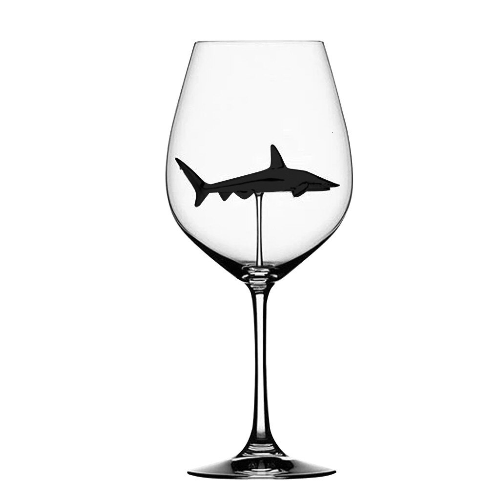 Glasskopp europeisk krystallglasshai rødvinglasskopp vinflaskeglass høyhælhai rødvinskopp bryllupsfest: Svart 1