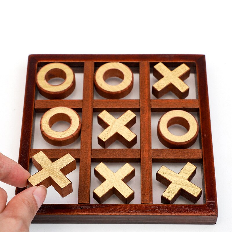 Classic Family Board Game Noughts And Crosses Game Wooden Family Board Game Set For Family Parties And Guests