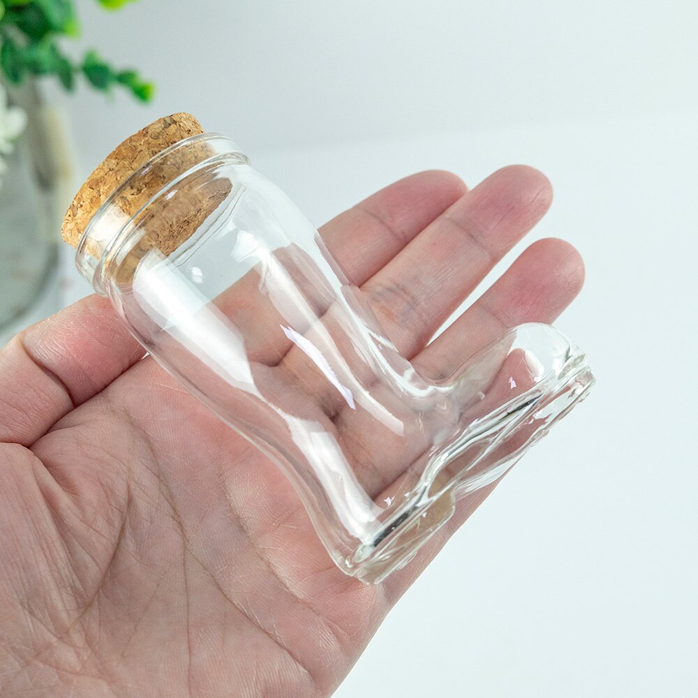Frascos de vidrio con tapón de corcho para almacenamiento, frascos de grado alimenticio con letras de relleno, estrellas a la deriva, Ideas para manualidades, 6 piezas: Shoes