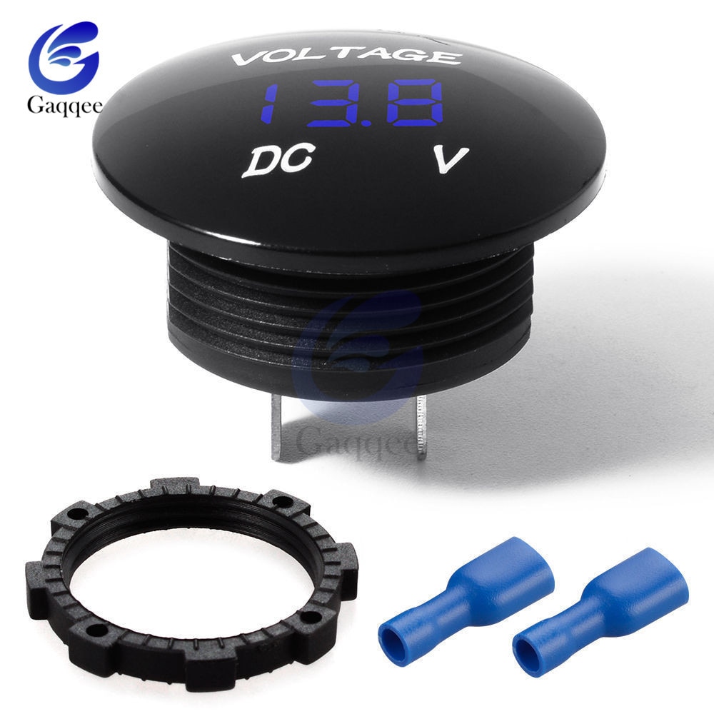 DC 5V-48V Car Motorcycle DC5V-48V LED Panel Digital Volt Voltage Meter Display Voltmeter 12V 24V 36V Waterproof DC5-48V