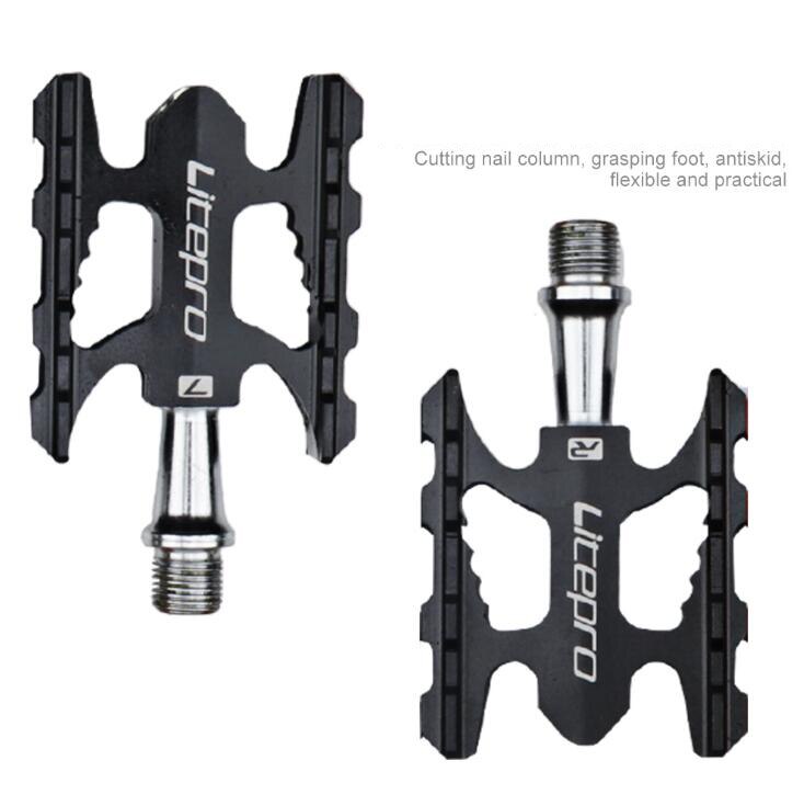 Litepro 1 Paar Fiets Pedaal Ultralight 228G K3 Voor Vouwfiets Mountainbike Racefiets Bya 412 Mks: black