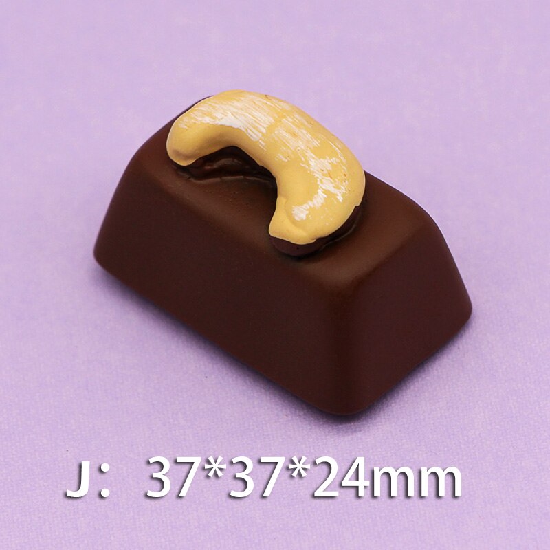 Simulation food fridge magnets chocolate candy refrigerator paste magnetic 3d paste home decoration candy model props simulation: J