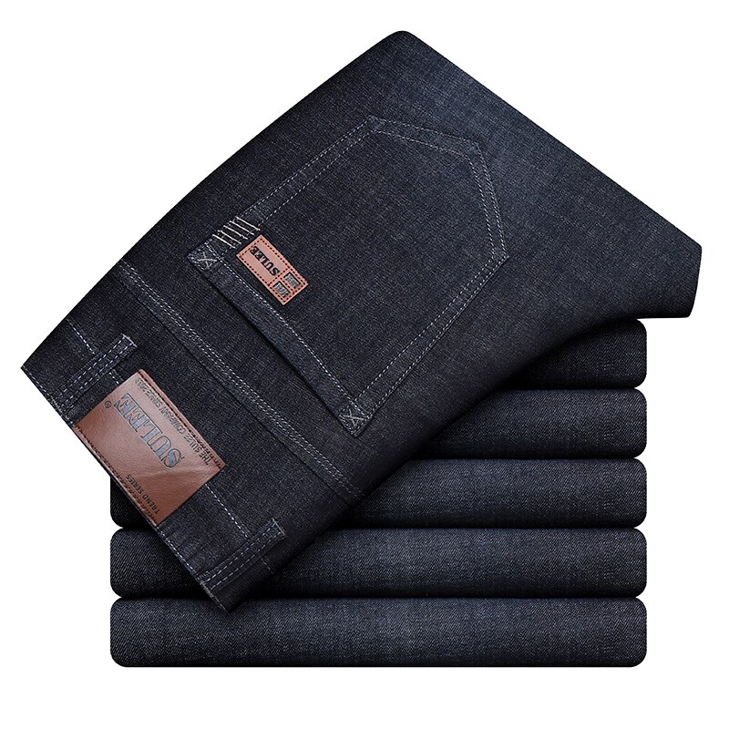 Sulee mærke mærke mænd jeans tyk vinter efterår stil jeans slim stretch jeans herre jeans stil