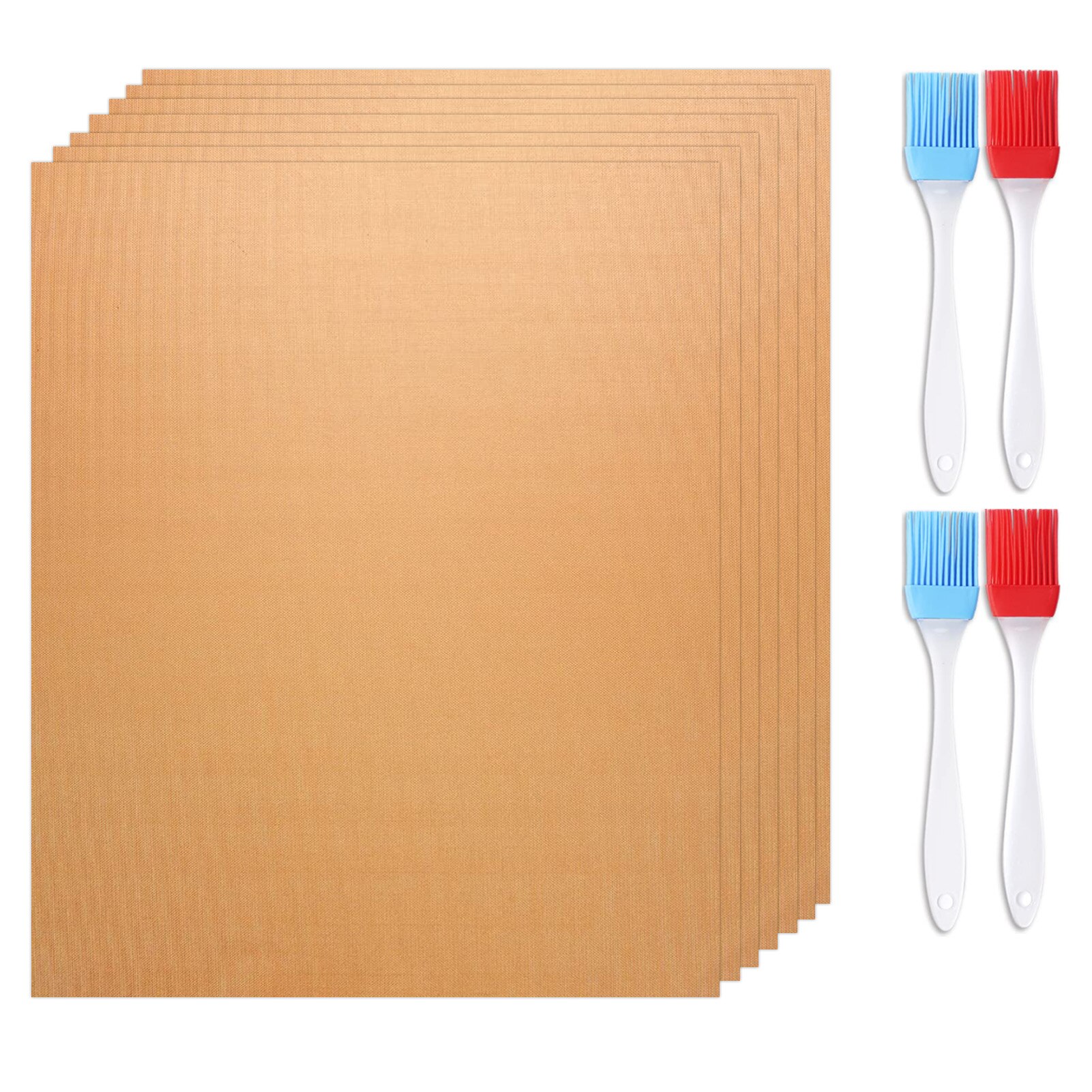 Kupfer Grill Matten Für Outdoor Grill Kupfer Grillen Matten Für Grill Dicken Wärme Beständig Fiberglas Matte Set Von 7 Wiederverwendbare backen