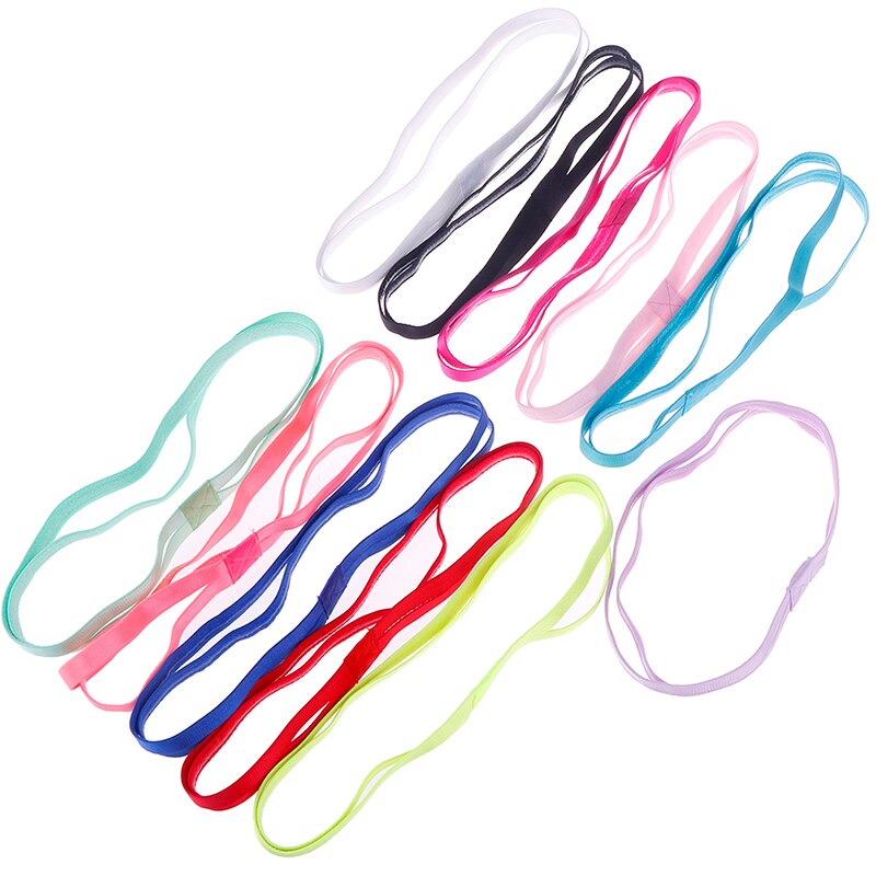 1 paar Dubbele Sport Elastische Hoofdband 11 Kleuren Mannen Vrouwen Yoga Anti-Slip Haarband Hoofd Elastische Haarbanden Accessoires
