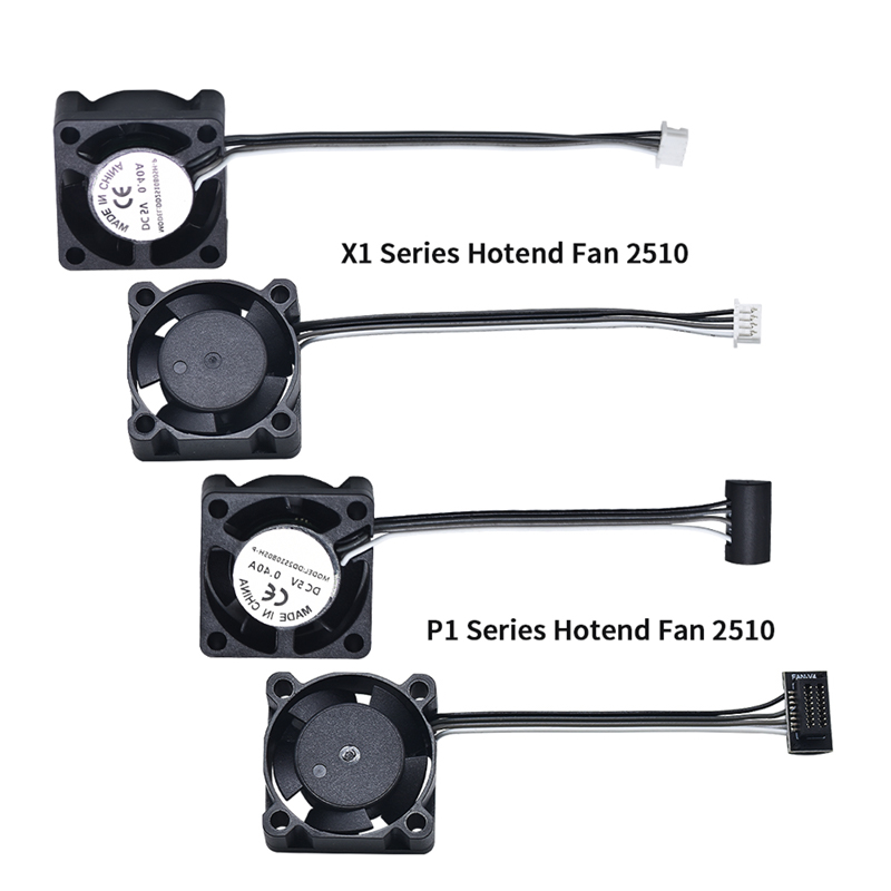 Bambu Lab X1/X1C/P1P/P1S Metal Hotend With Cooling Fan Hardened Brass Copper 0.2/0.4/0.6/0.8mm Nozzle 3D Printer
