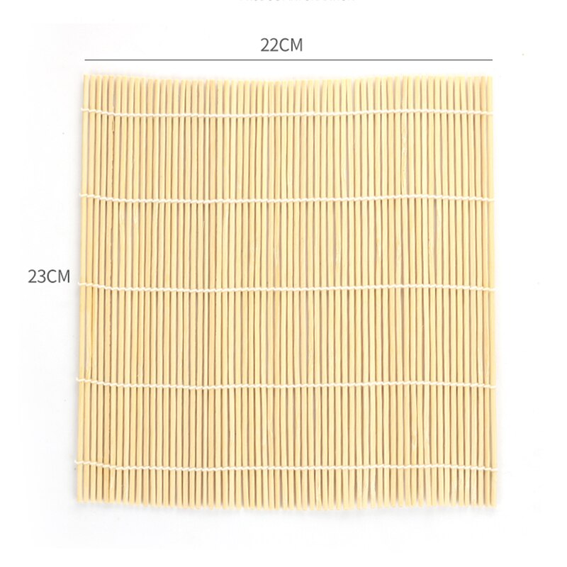 DIY Bamboo Sushi Mat Gadgets Sushi Rolling Roller Non-stick Sushi Curtain Hand Maker Sushi Tools Cooking Kitchen Accessories: Light Yellow