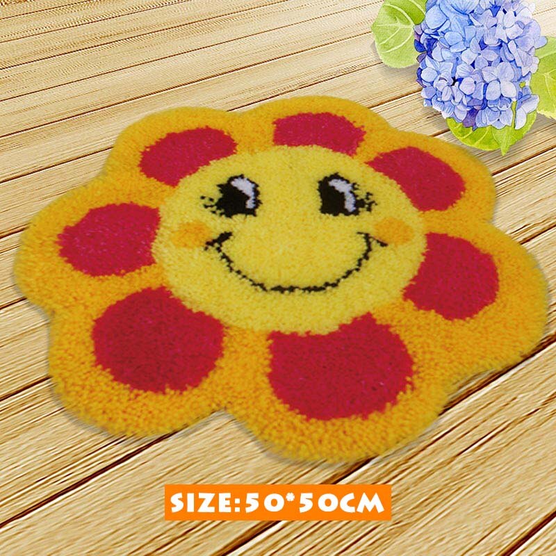 Chats mignons kits de point de croix loquet crochet tapis kits broderie escalier tapis tapis point fils tapis broderie fil pour tricoter: AZD023