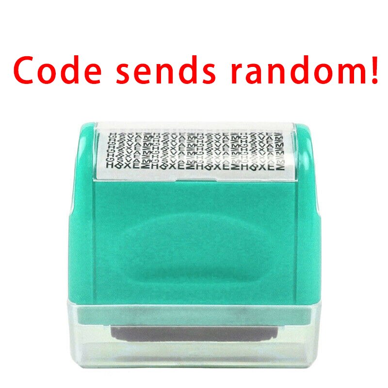 Privacy Information Protect Stamp Identity Protection Roller Stamp ID Guard Portable Information Coverage Messy Code Roller: Green