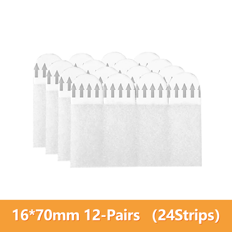 12Pairs Velcro Strap Tape No Damage To Wall Removable Adhesive Strips Fixing Pads Hanging Mounting Picture Wall Stickers Sticky: Champagne