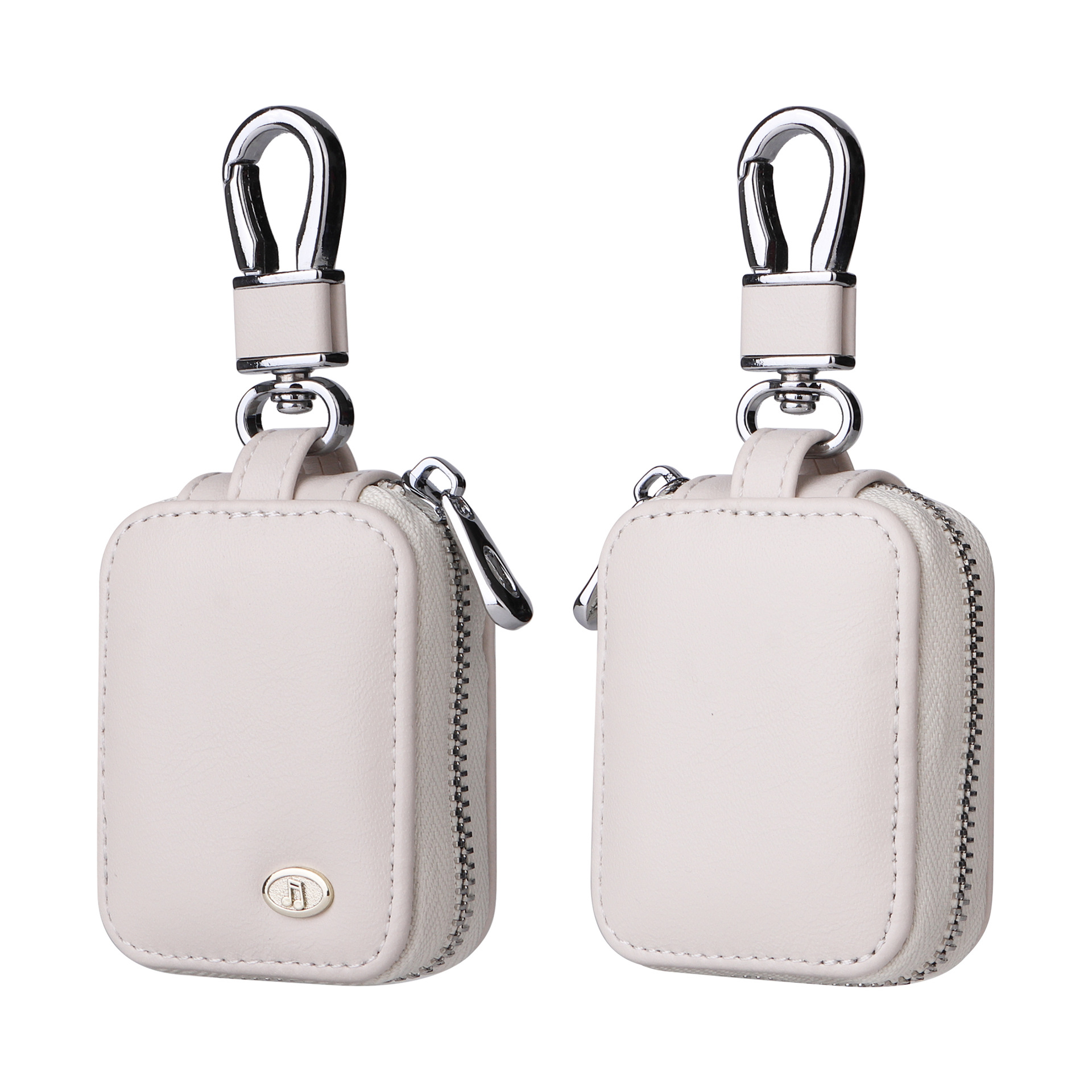 Juste antichoc en cuir PU pour Airpods 4, étui Airpods 2024, poudres de transport, sac universel, sauna, rangement pour téléphone: S / Gris clair