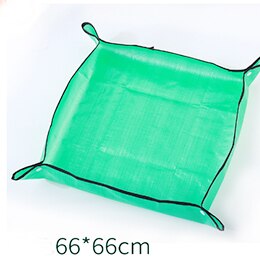 50/66/100Cm Tuinieren Planten Mat Pe Plant Verpotten Mat Opvouwbare Oppotten Waterdicht Bloem Plant Indoor Transplanteren matten: Green 66 x 66cm