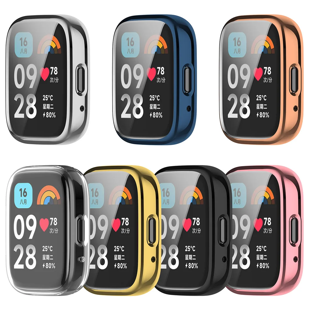 Silicone WatchBand Strap TPU Case Cover for Xiaomi Redmi Watch 3 Active Watch Strap Bracelet for Redmi Watch 3 sports Strap