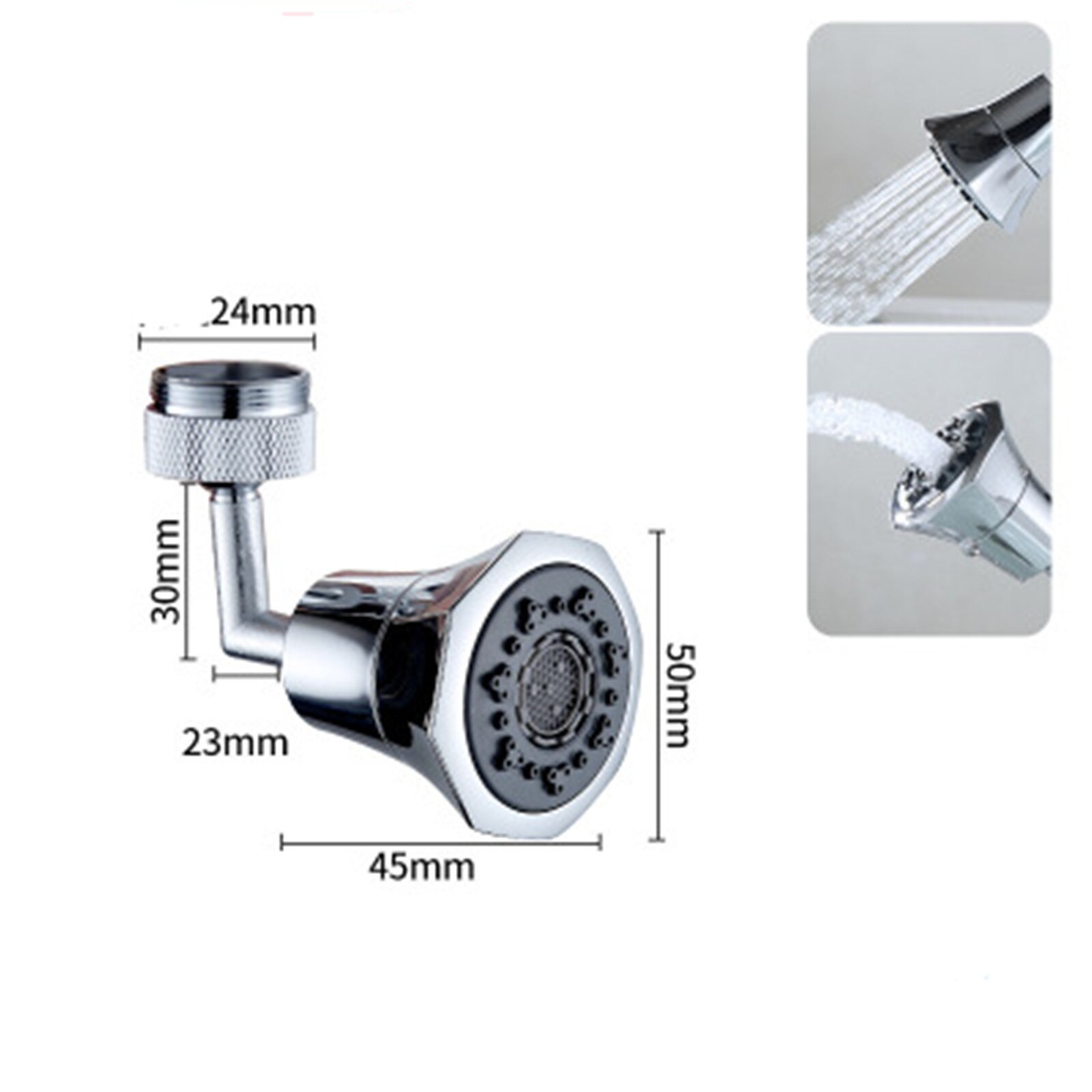 Messing Water Saving Tap Kraan Beluchter Spuit Attachment 360-Graden Swivel Tap Douche Water Draaibare Filter Spuit Nozzle: A