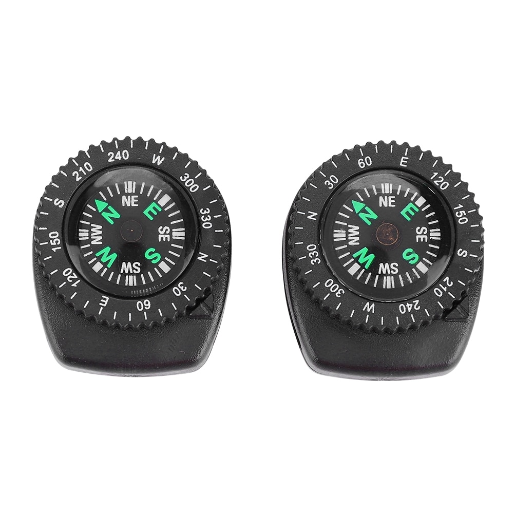 2pcs Draagbare Camping Horloge Kompas Band Slip Slide Navigatie Kompas Pols Camping Navigatie Kompas Horloge Band