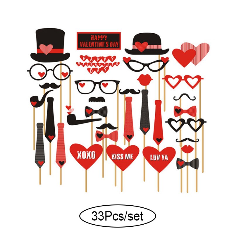 10-60 st diy-rekvisita till fotobås roliga mask glasögon mustasch läpp på pinne födelsedag brud bröllop dekoration fest tillbehör