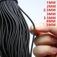1MM-5MM Runde Elastische Gummibänder Elastische Seil Bekleidungs Maske Elastische Band für DIY Schmuck NäHenne Zubehör handwerk Liefert