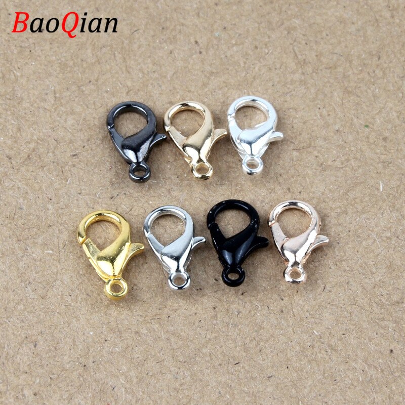 50PCS Alloy Lobster Clasp Hook For Jewelry Making DIY Necklace Bracelet Connector Closure Accessories