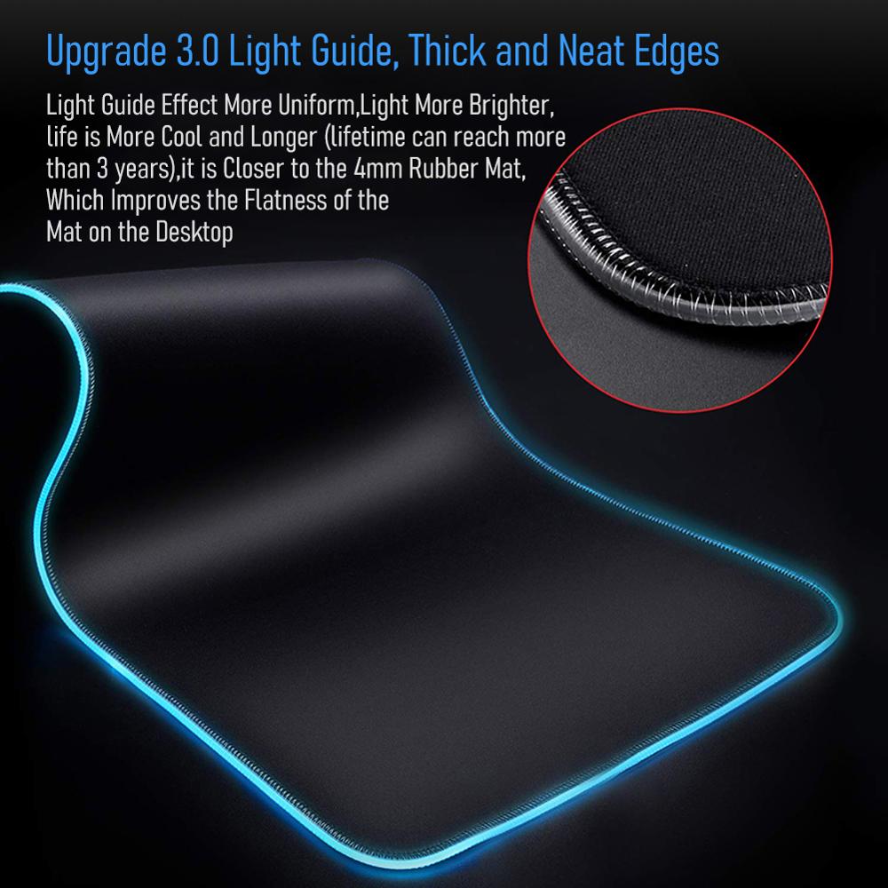 Rgb Gaming Muismat Grote Muismat Led Backlight Computer Mousepad Draadloze Oplader Grote Muis Tapijt Voor Toetsenbord Bureau Mat