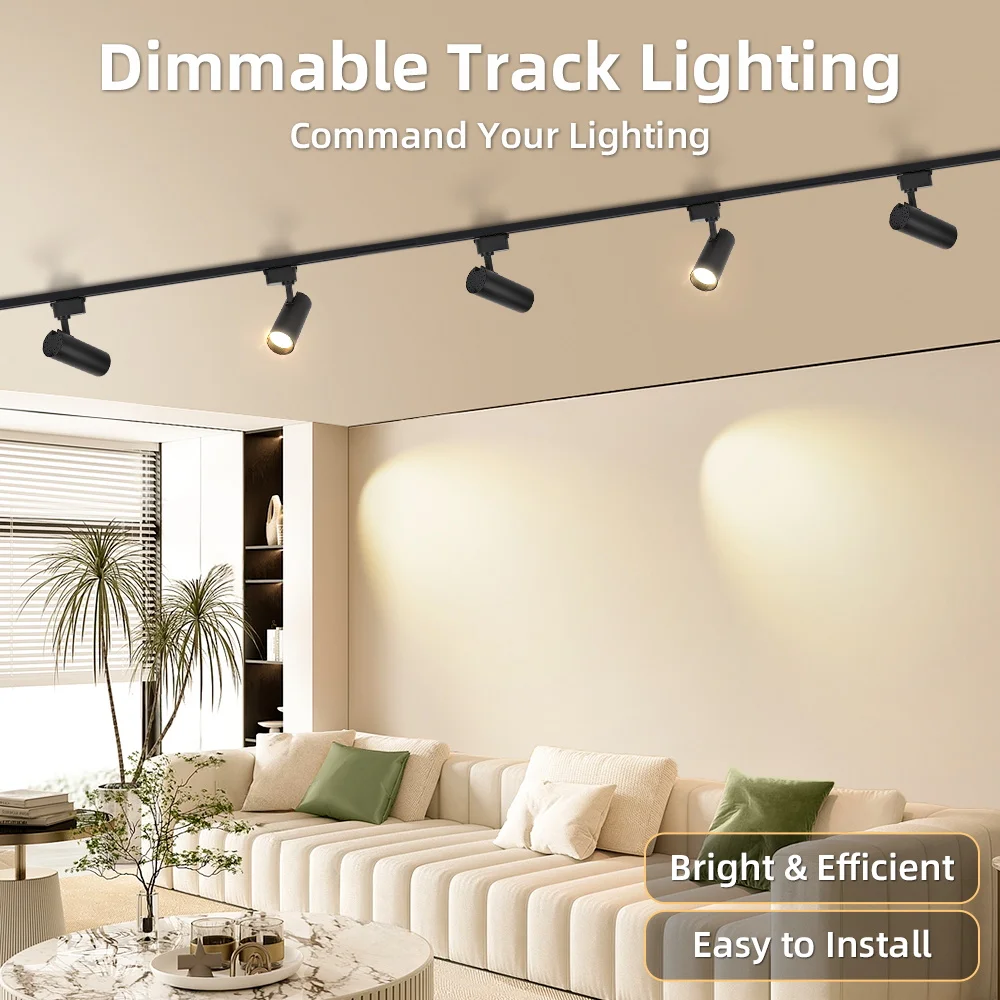 Dimmable LED Track Light, 180V-260V Spotlight, 20W Teto Spot, Iluminação interior do trilho para a decoração da sala de estar
