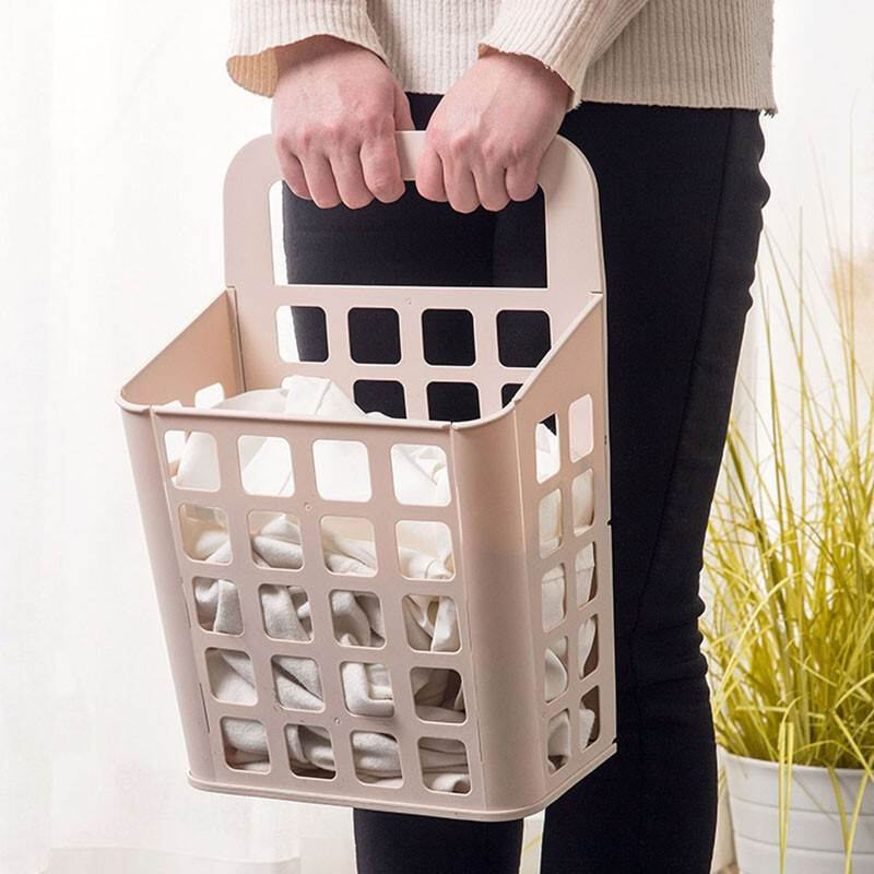 Sammenfoldelig sugekurv væghængende kumme hjem pp opbevaringskurv badeværelse vasketøjskurv snavset tøj legetøj arrangører  mx7231435