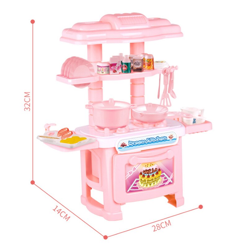 Children Pretend To Play Kitchen Cutlery Toys Mini Ice Cream Dessert Cars Play House Role-playing Girls Cooking Sets Game