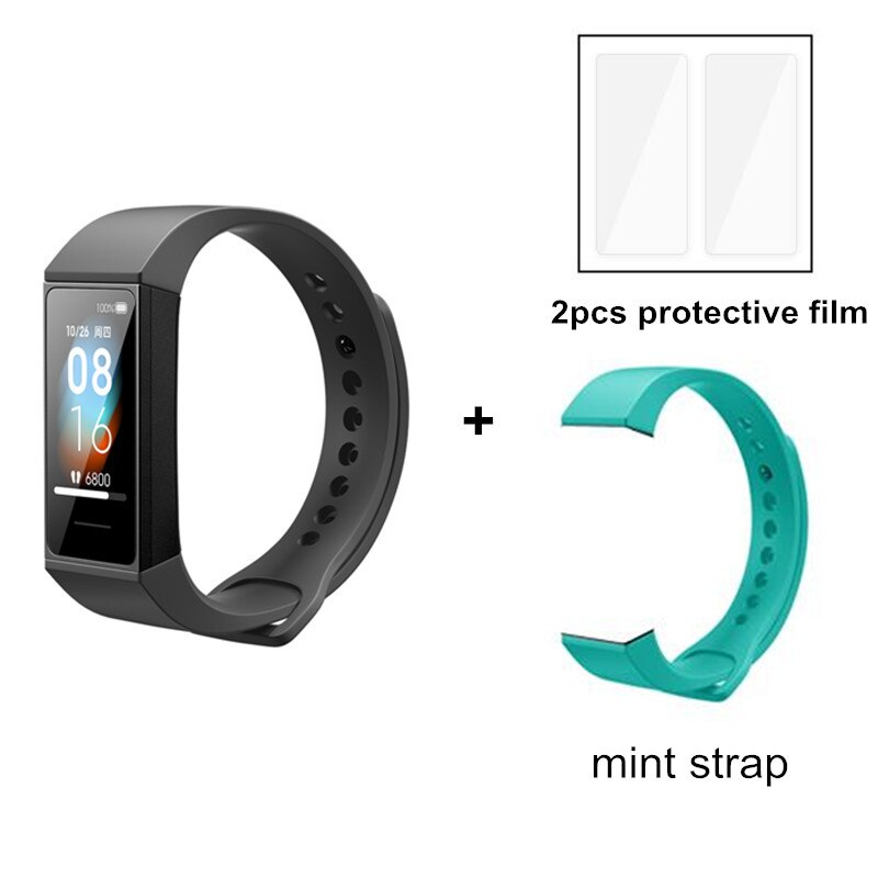 Xiaomi-pulsera inteligente Redmi Band Original, brazalete de Fitness con pantalla táctil a Color de 1,08 pulgadas, Control del ritmo cardíaco y de la música: add mint strap