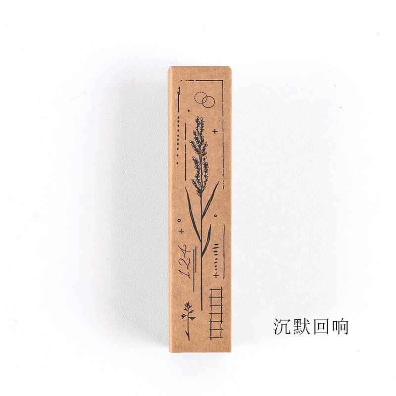 Langue végétale série rétro plante motif timbre bricolage en bois caoutchouc timbres pour Scrapbooking papeterie Scrapbooking Standard timbre: 1
