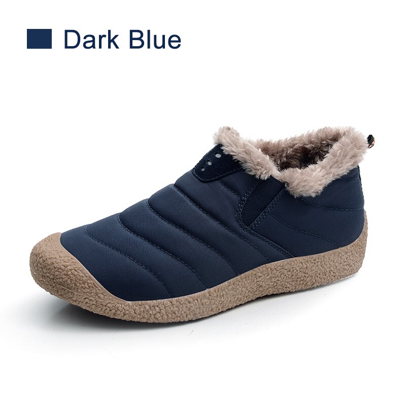 Surom talvikengät miesten aikuisten lämpimät vapaa-ajan kengät vedenpitävä kangas miesten saappaat ulkoovesta talvikengät miesten slip-on krasovki 39-45: S1549 tummansinistä / 8