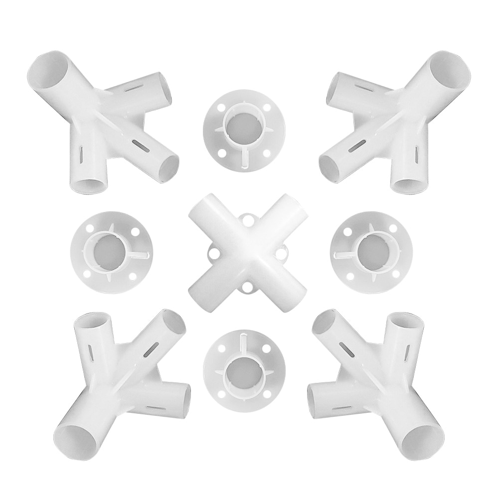 4/9 st reservdelar för 3 x 3m lusthus markis tält fötter hörn mittkontakt 25/19mm e2s: 9 st