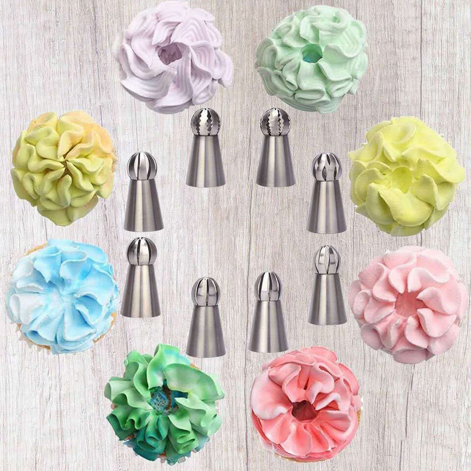 32Pcs Cake Decorating Supplies Tips Kits Stainless Steel Baking Supplies Icing Tips with Pastry Bags