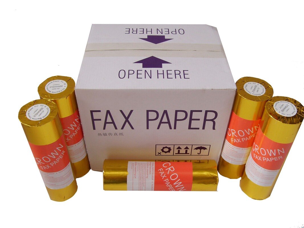 Rollo de papel térmico supereconómico para Fax, rollo de papel térmico para Fax de 210x30x18 M, venta de fábrica, 1 unidad