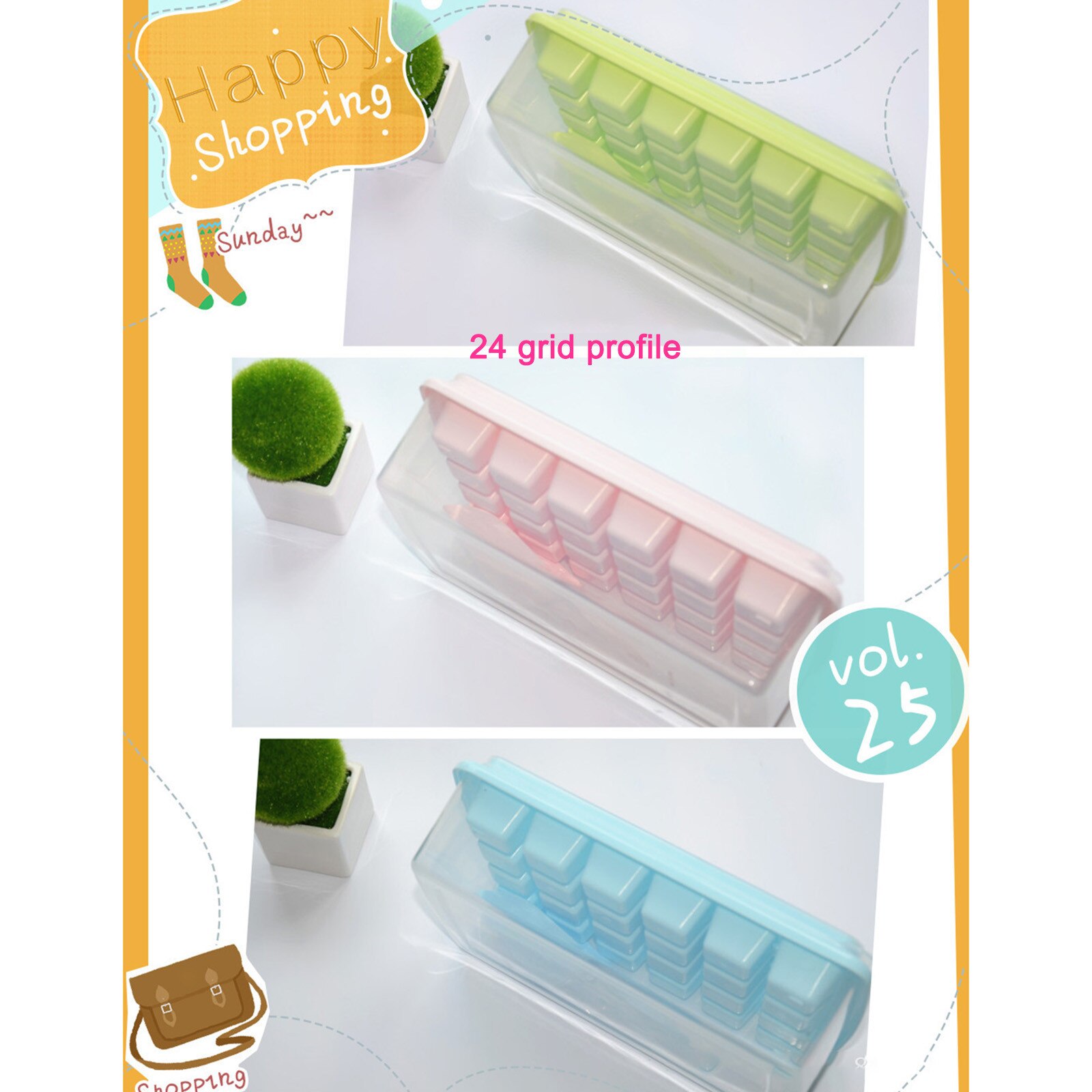 24 Grid Ice Cube Mold Silicone Ice Cube Tray Square Ice Tray Mould Easy Release Silicone Ice Cube Form Bar Kitchen Accessories
