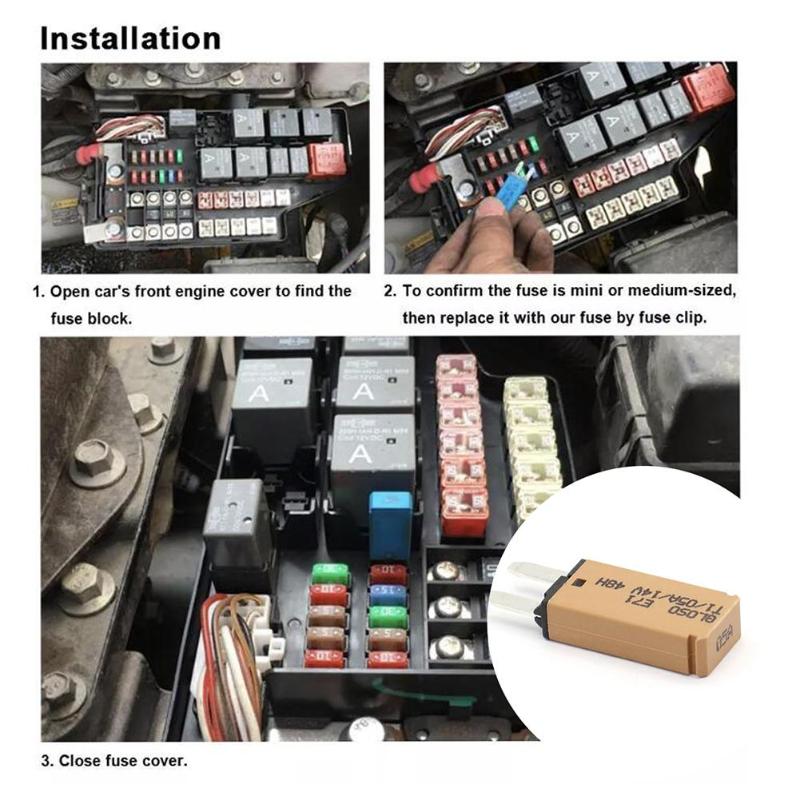 Tamanho DC 14 VODOOL S V Carro Auto Reset Fusível Mini 5A/7.5A/10A/15A/20A /25A/30A ATM Lâmina Fusível Disjuntor Para Auto Car Truck Boat