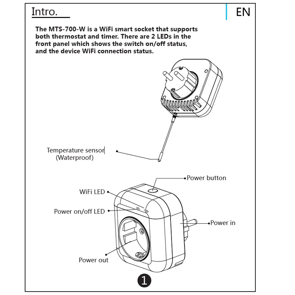 Nashone Termostato WiFi smart socket Thermostat,Timing Countdown,Power Meter Work with Android Smart Temperature Control System