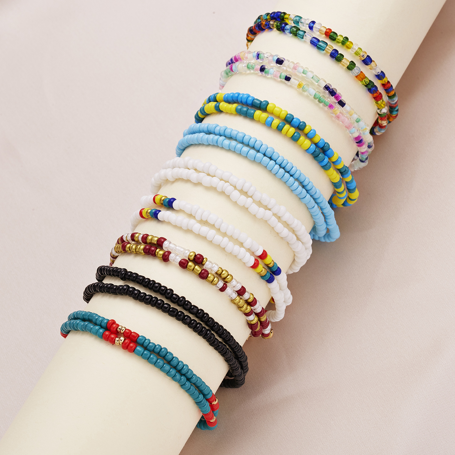 Kpop Kleurrijke Rijst Kralen Streng Armband Voor Vrouwen Meisjes Handgemaakte Gevlochten Lange Ketting Boho Sieraden Zomer Vrouwelijke