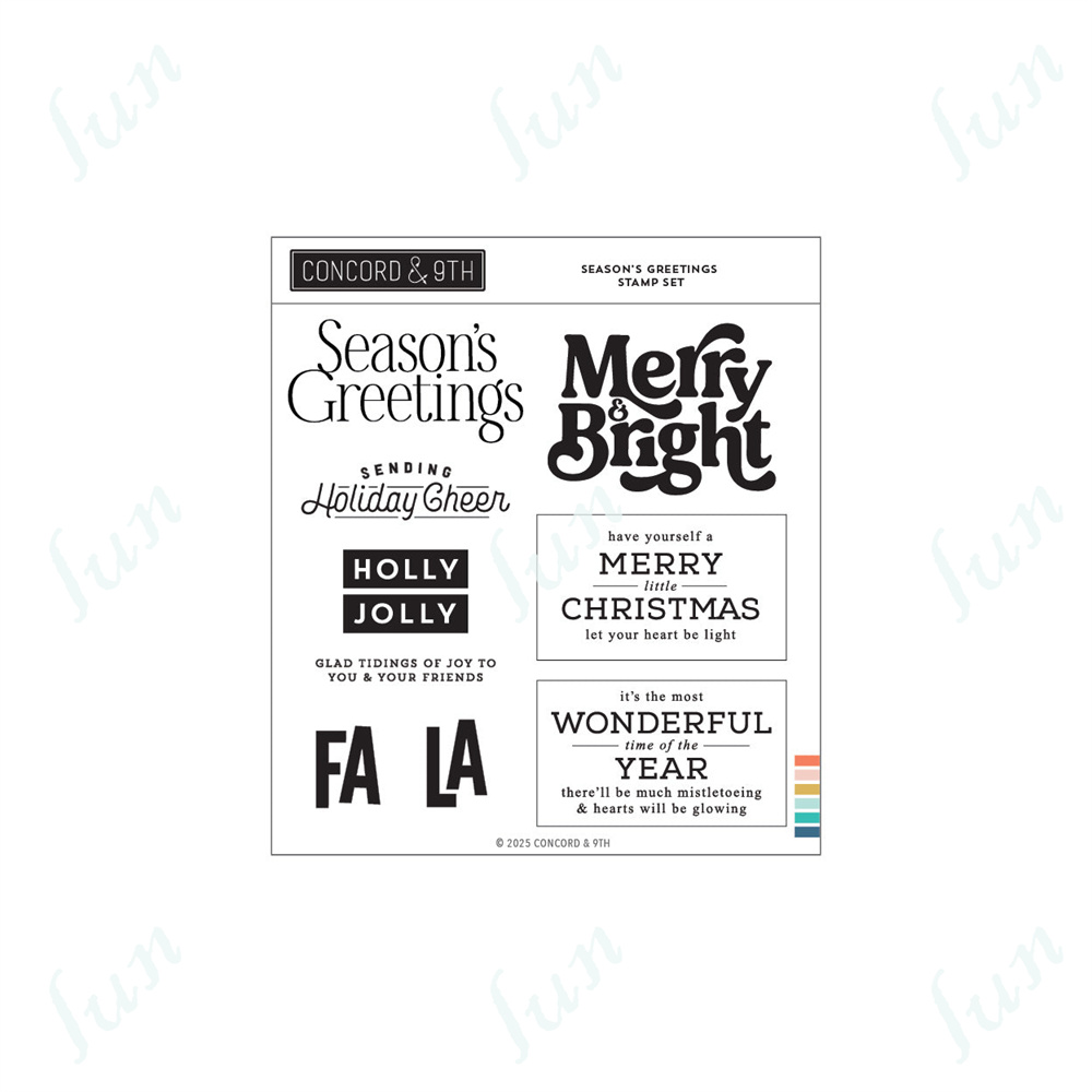 Joyful and Merry Christmas Metal Cutting Dies Clear Stamps Scrapbooking Icons Stencil Pack Album DIY Embossing Craft