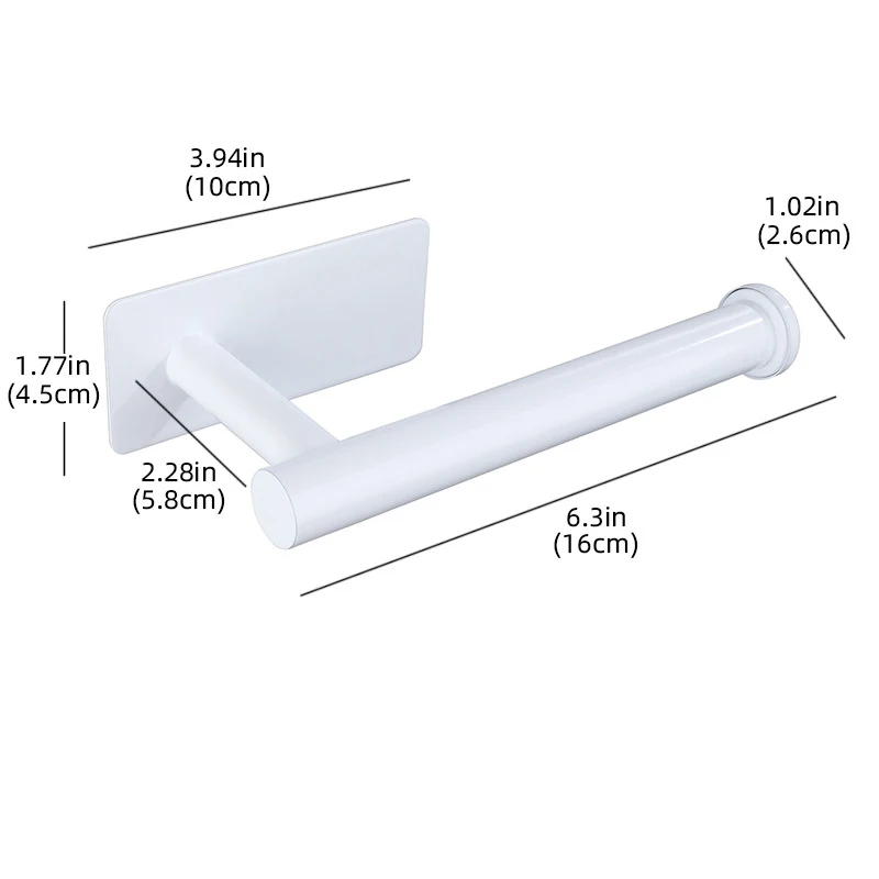 Selvklebende toalettrullholder til papirhåndkle, organizer, hullfri veggmontering, oppbevaring til kjøkken og bad, uten boring, papirdispenser: Lavendel