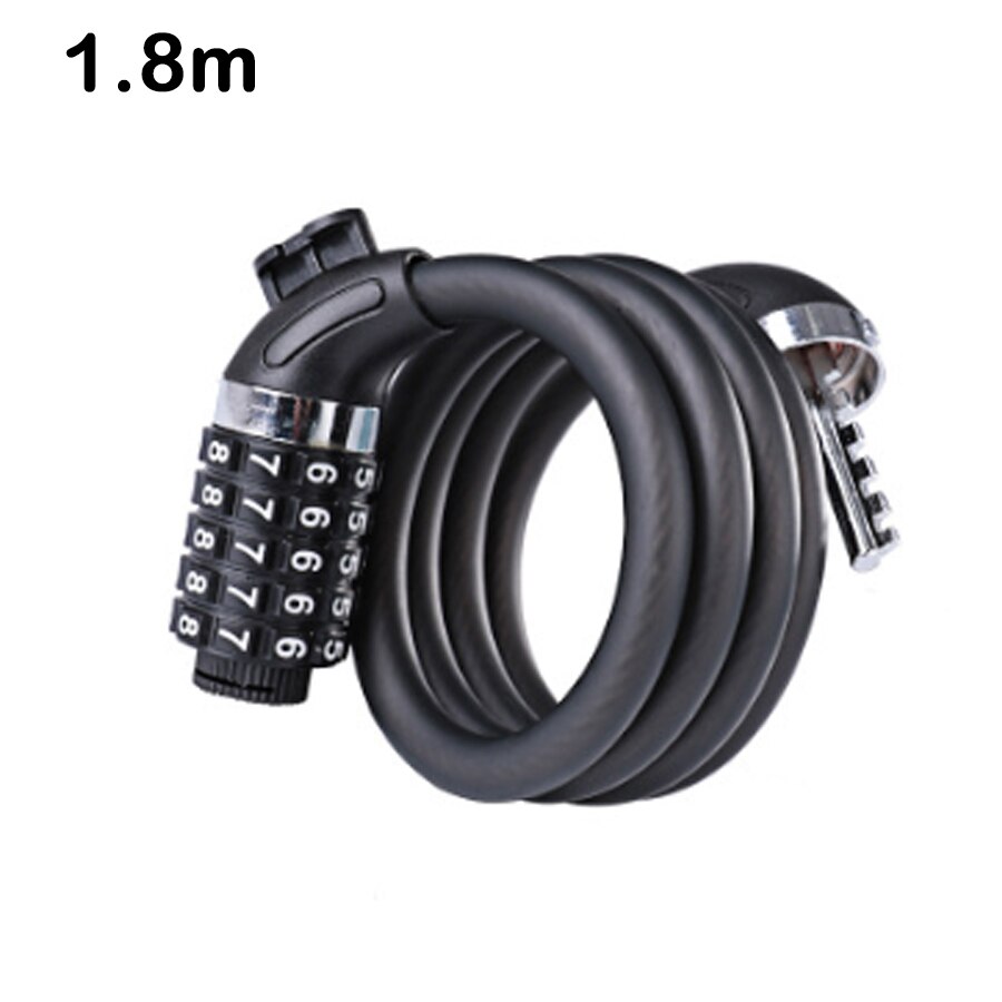 Wheelup bicycle lock anti-theft mountain bike password lock steel cable bike lock bicycle electric car lock riding accessories: Cryptographic 1.8m