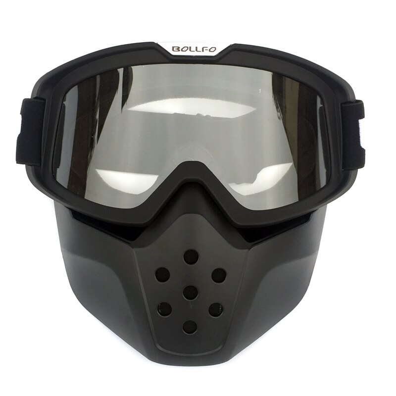 Lunettes pour casque de moto requin, Vintage, pour Motocross, rétro, coupe-vent, ouvert, masque
