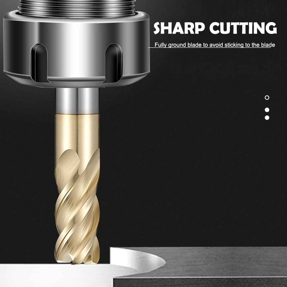 ROMTIC 4F Tungsten Steel Carbide Milling Cutter Titanium Alloy Unequal Divided Edge Round Nose Endmills CNC Machining Center