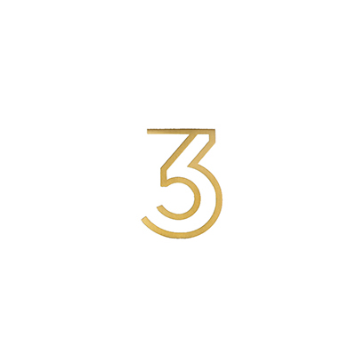 Números de casa huecos dorados, decoración de pared, placas de puerta de latón para Villa, Hotel, figuras DIY, etiquetas de números de dirección para dormitorio, hogar y oficina: Marrón grisáceo