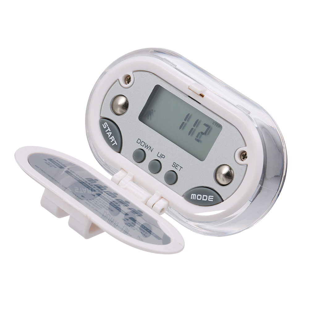 Mini contador de pasos podómetro multifuncional con Clip para seguimiento de Fitness Medición de grasa corporal con función de reloj