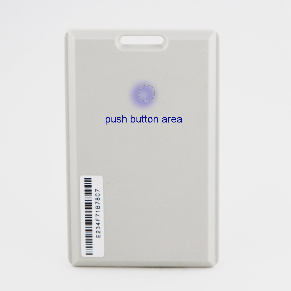 Card beacon with push button iBeacon & Eddystone tech