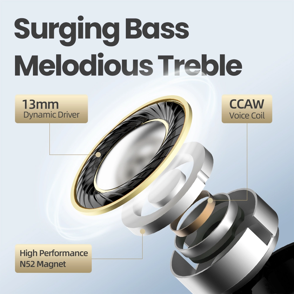 SHANLING MTW60 True Wireless Bluetooth V5.3 Eaebuds 13mm Dynamiczny sterownik Douszne słuchawki douszne Aktywna redukcja szumów AAC SBC