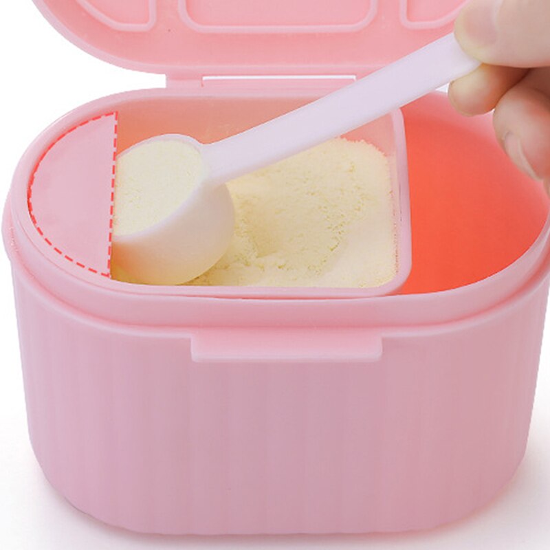 Caja de plástico de una sola capa para bebé recién nacido, contenedor portátil para almacenamiento de leche en polvo, latas de comida