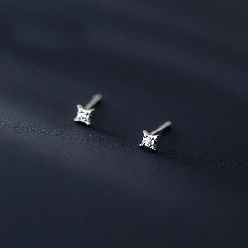 La monada kleine sternohrstecker , 925 sterlingsilber, 925 kleine silberohrringe für damen, mädchen mit piercings, studentinnen